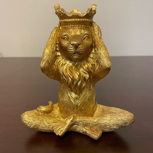Gold lion figurine